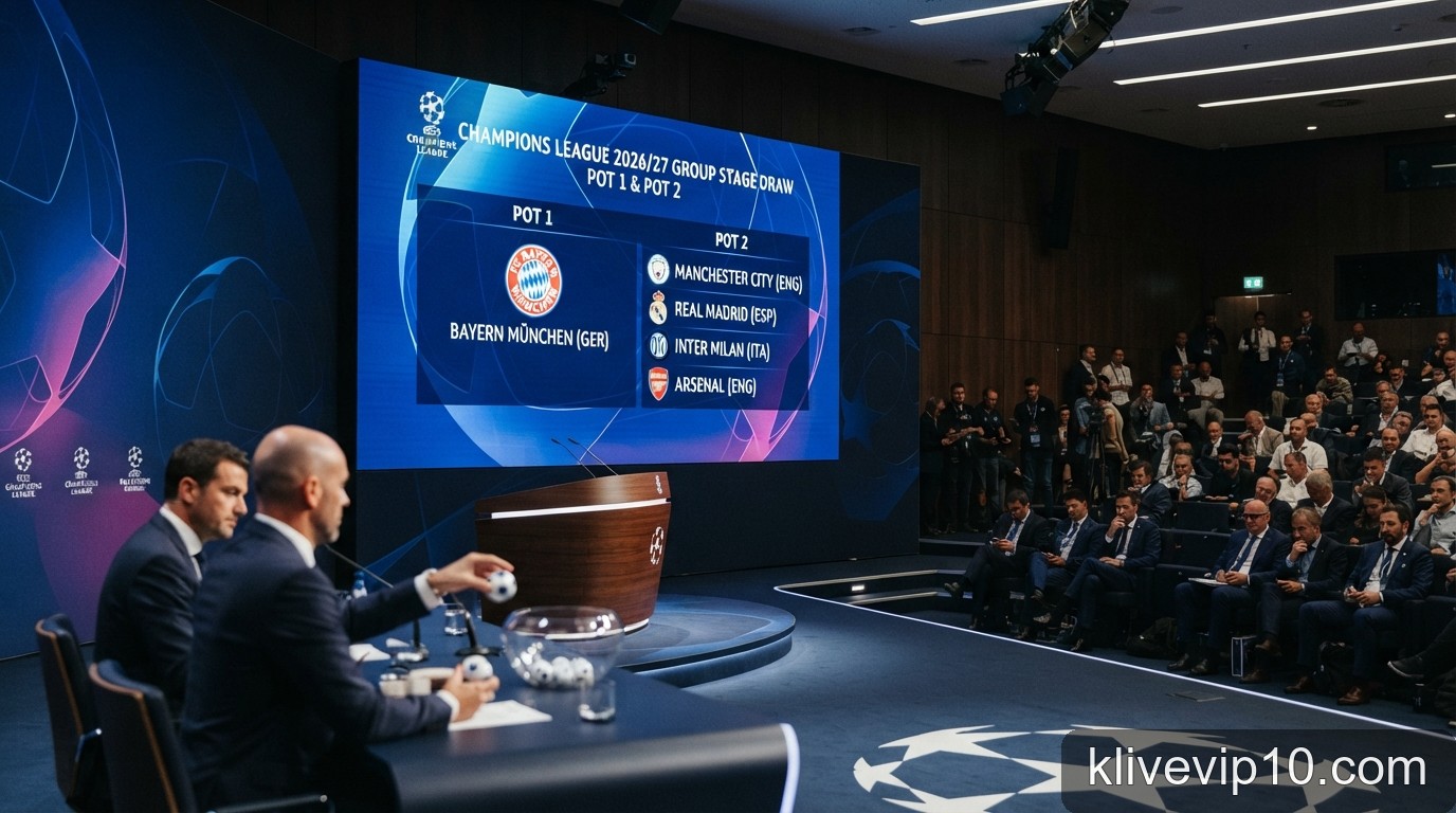 Bốc thăm Champions League 2026/27: Bayern Munich và những thách thức từ nhóm hạt giống số 2